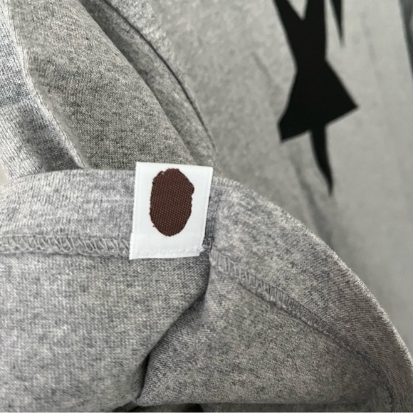 BATHING APE sz L Gray Tee BAPESTA Tshirt Short Sleeve BAPE Japan - Picture 8 of 9